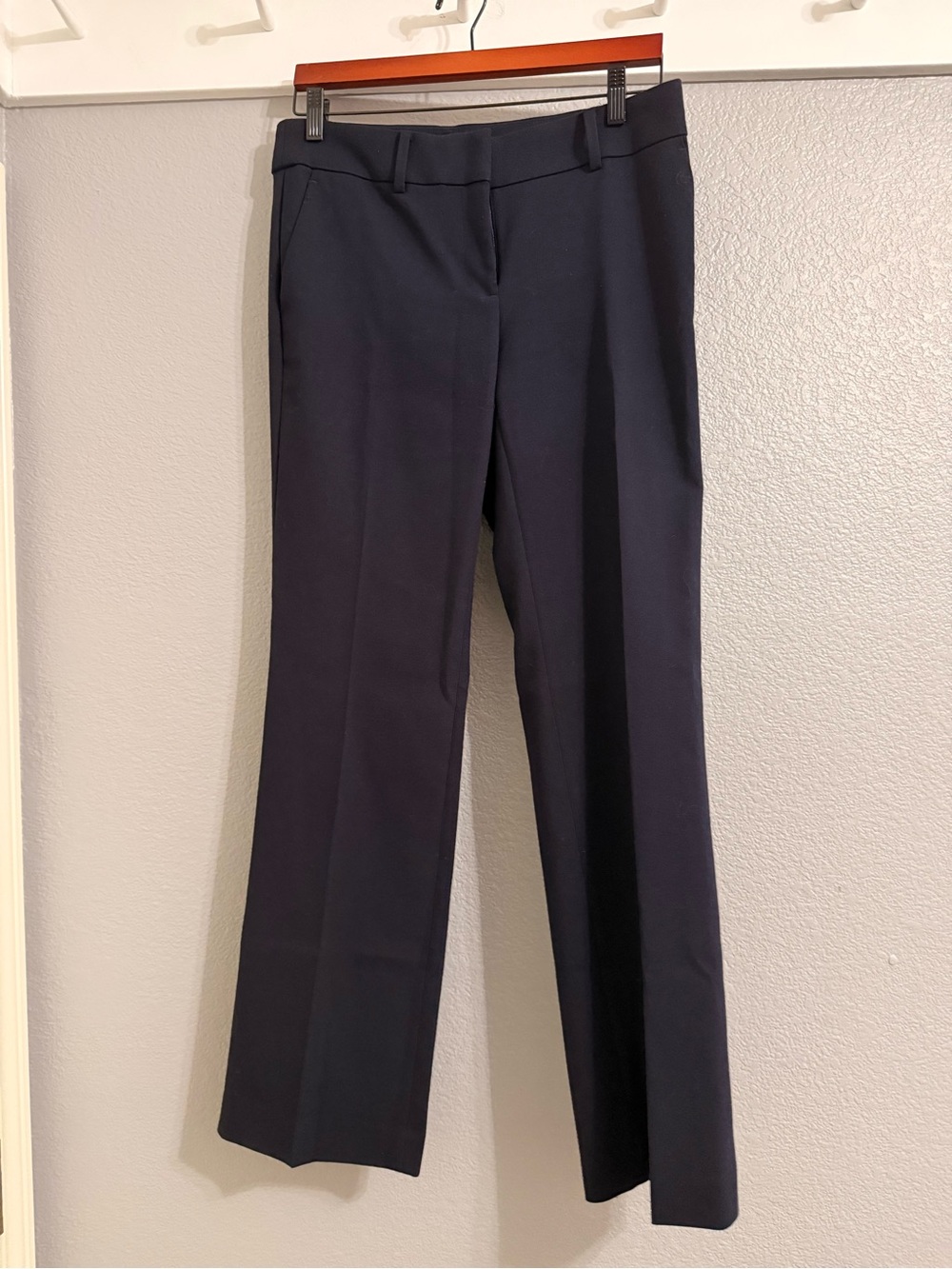 LOFT Julie Navy Straight-Leg Dress Trousers